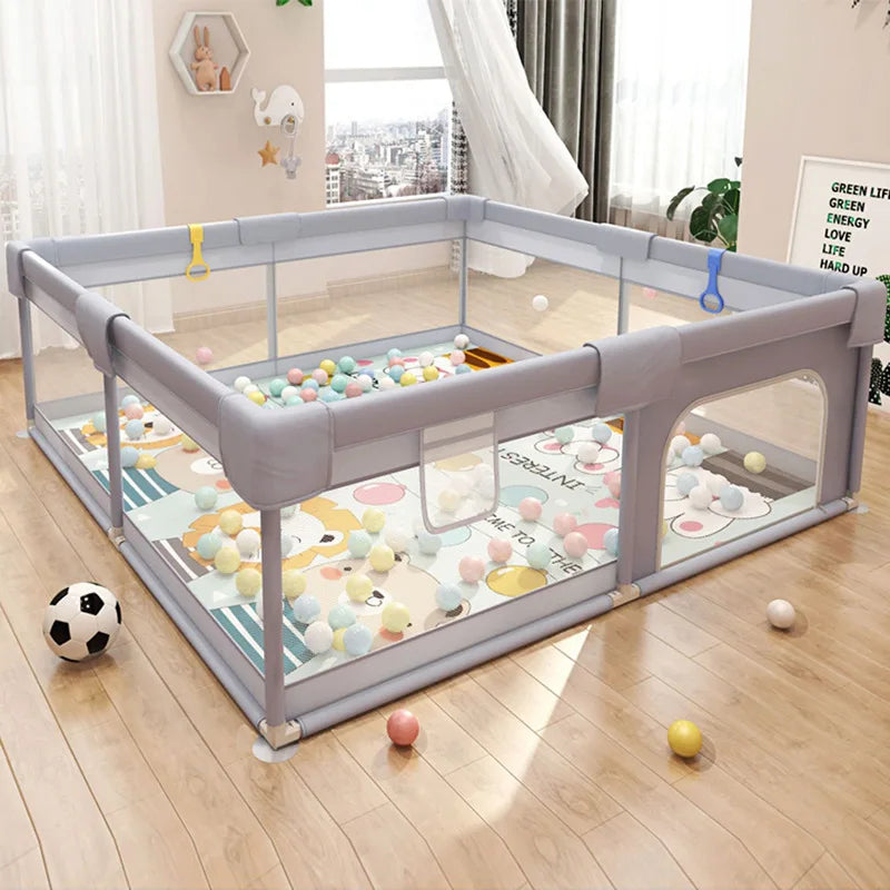 Grand parc de jeu sécurisé pour bébés et jeunes enfants – espace de jeu intérieur et extérieur avec panneaux souples