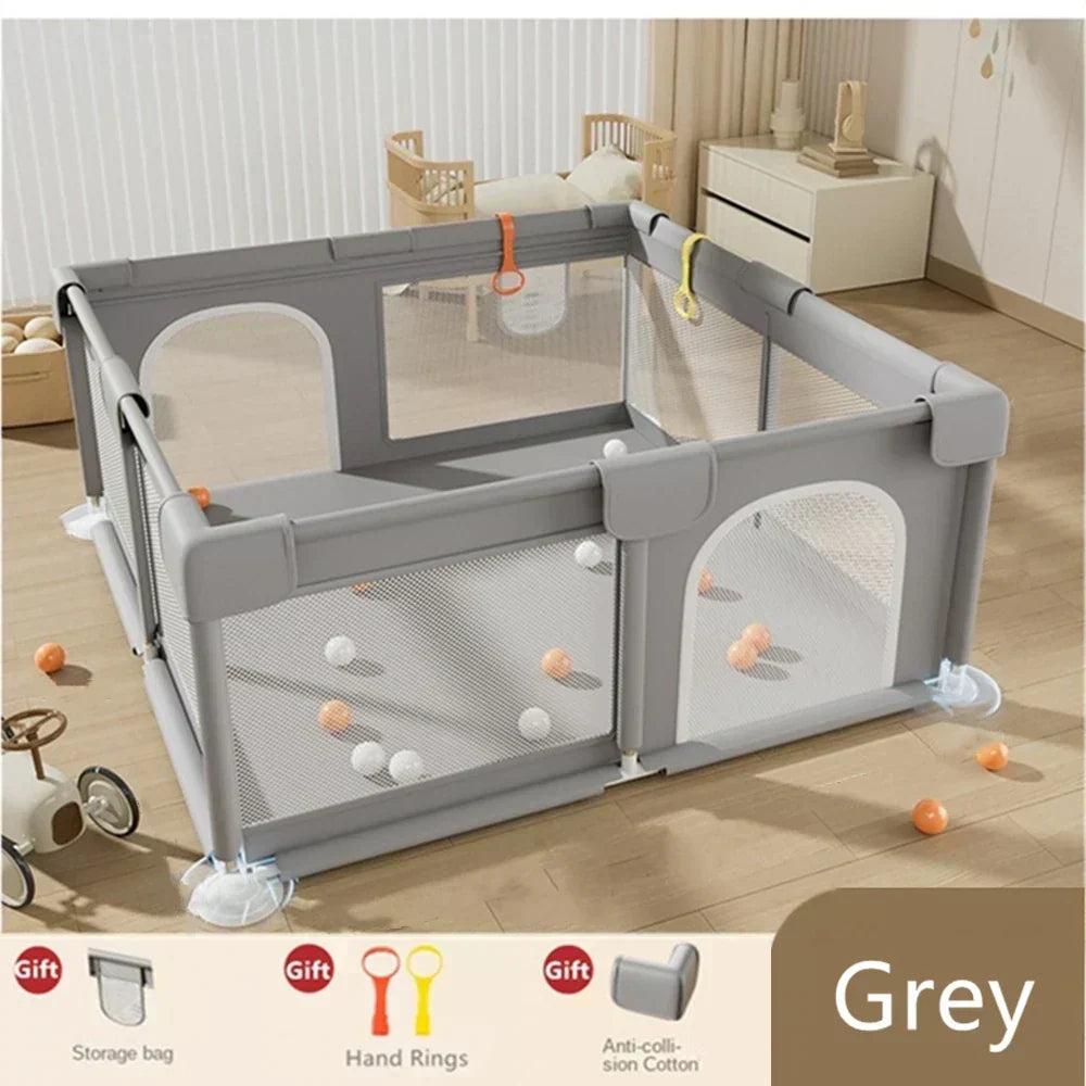 Grand parc de jeu sécurisé pour bébés et jeunes enfants – espace de jeu intérieur et extérieur avec panneaux souples