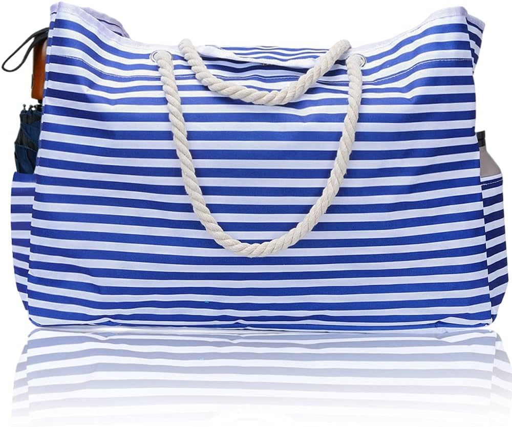 Grand sac de plage imperméable avec trousse de voyage supplémentaire