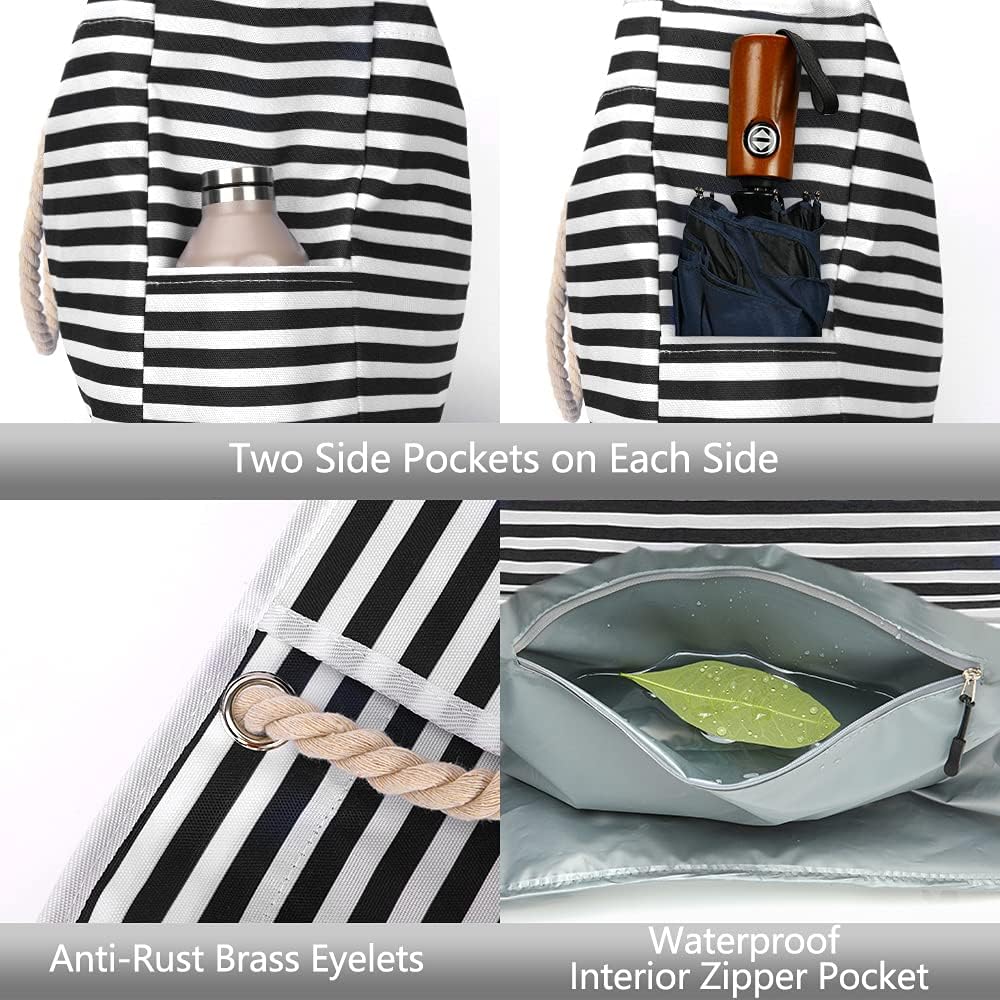 Grand sac de plage imperméable avec trousse de voyage supplémentaire