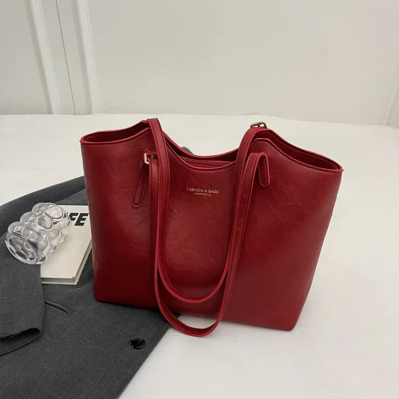 Grand sac porté épaule pour femme à deux anses