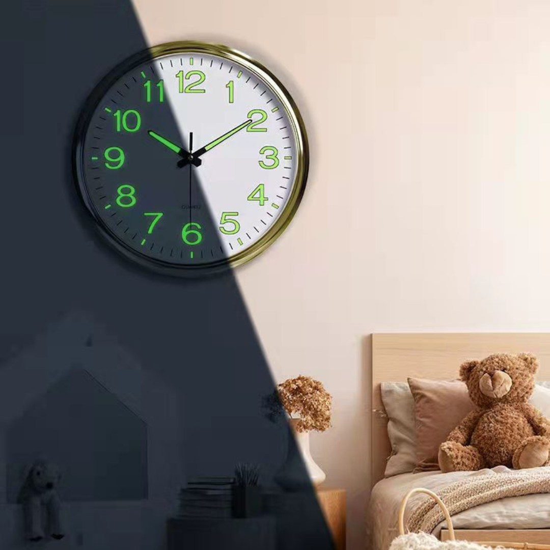 Grande horloge lumineuse élégante – Élément design à effet doux de luminescence pour un intérieur moderne et chaleureux
