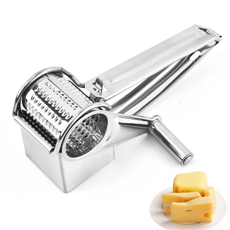 GRATE MOTION – Rotating Stainless Steel Cheese Grater for Effortless Kitchen Preparation