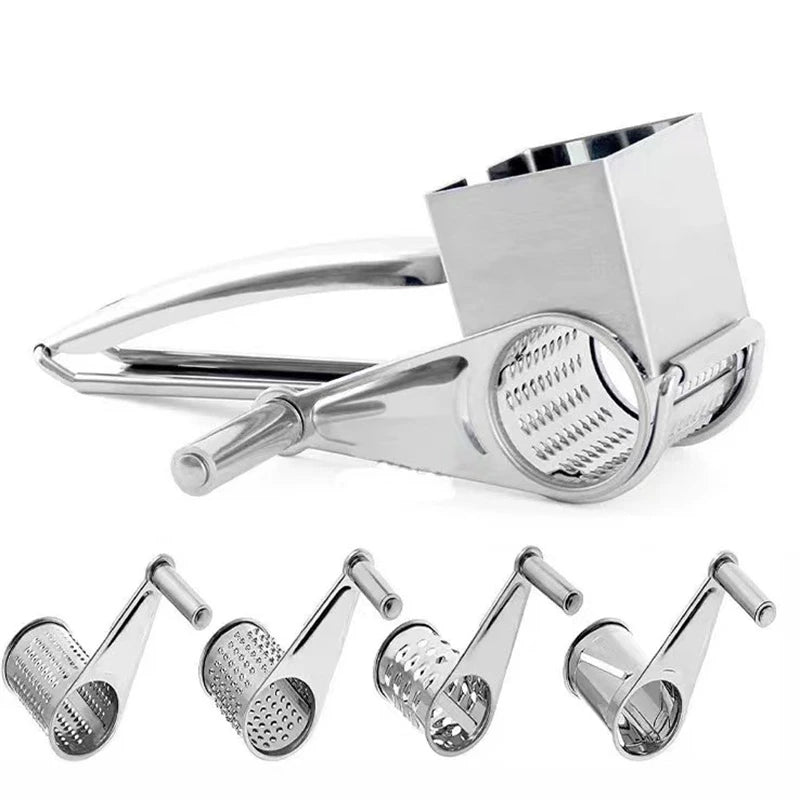 GRATE MOTION – Rotating Stainless Steel Cheese Grater for Effortless Kitchen Preparation