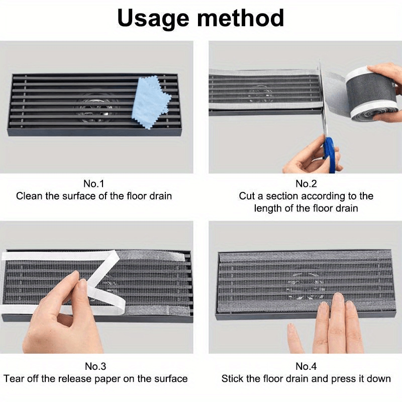 Grille de protection d'évacuation auto-adhésive, 5 m