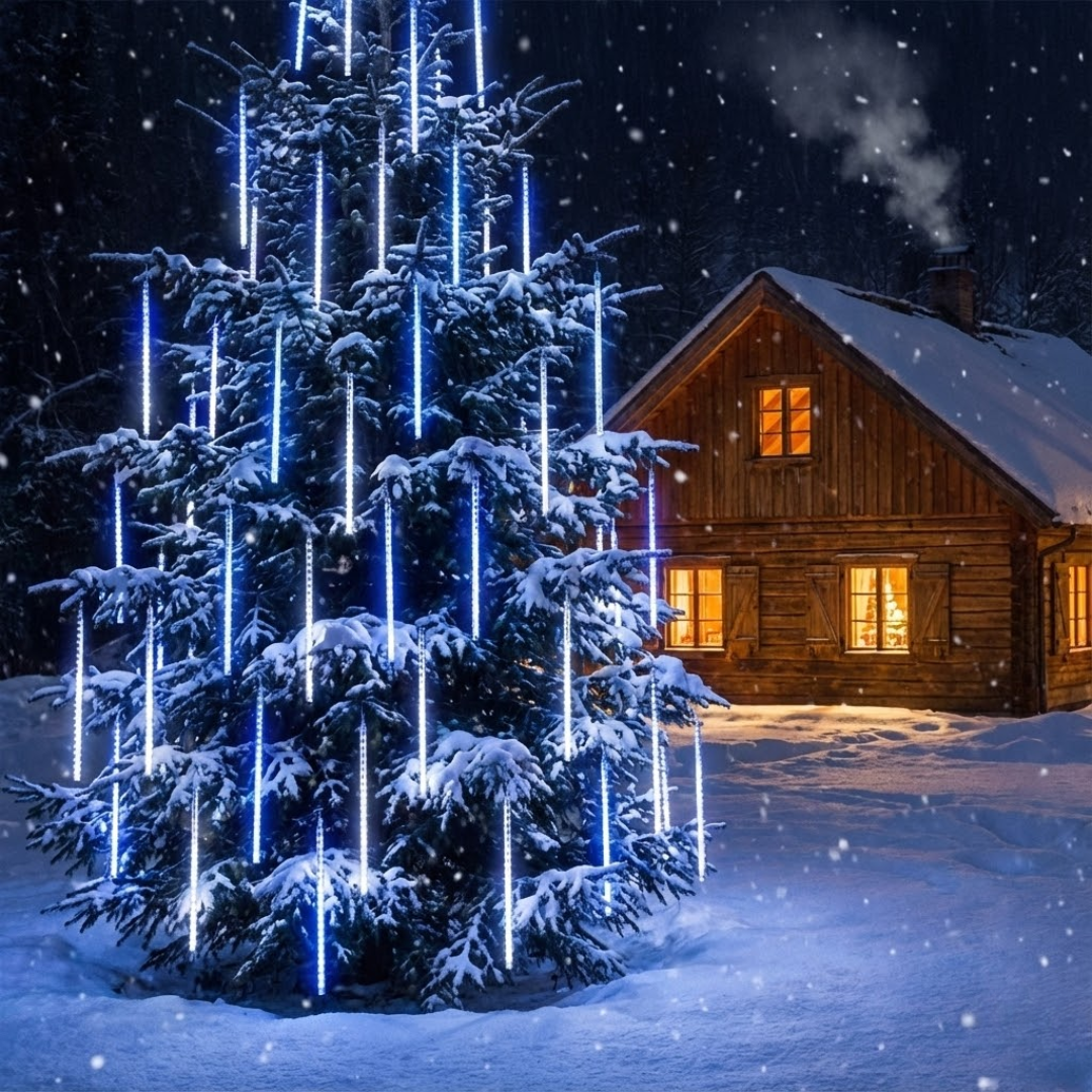 Guirlande lumineuse chute de neige