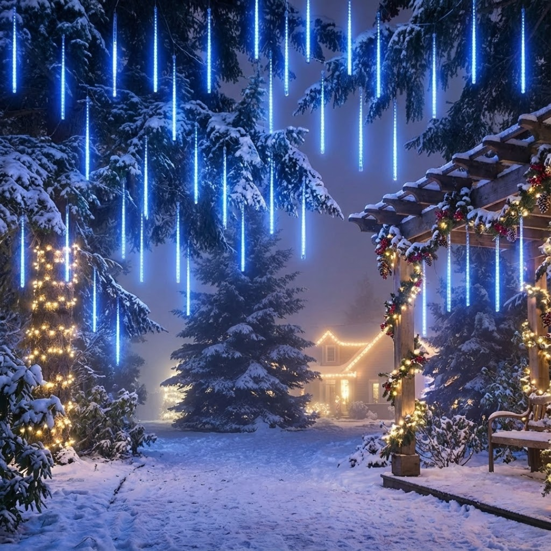 Guirlande lumineuse chute de neige