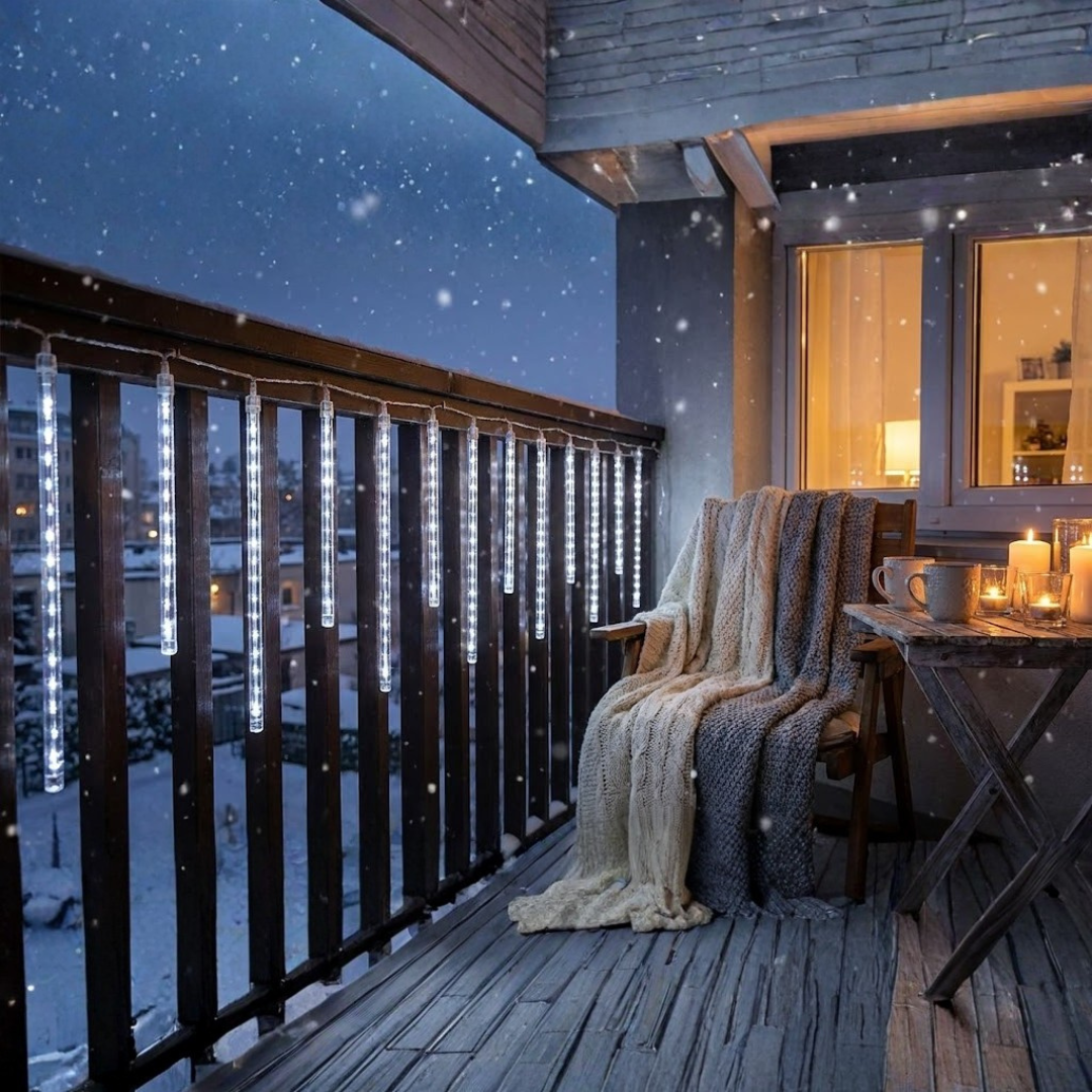 Guirlande lumineuse chute de neige