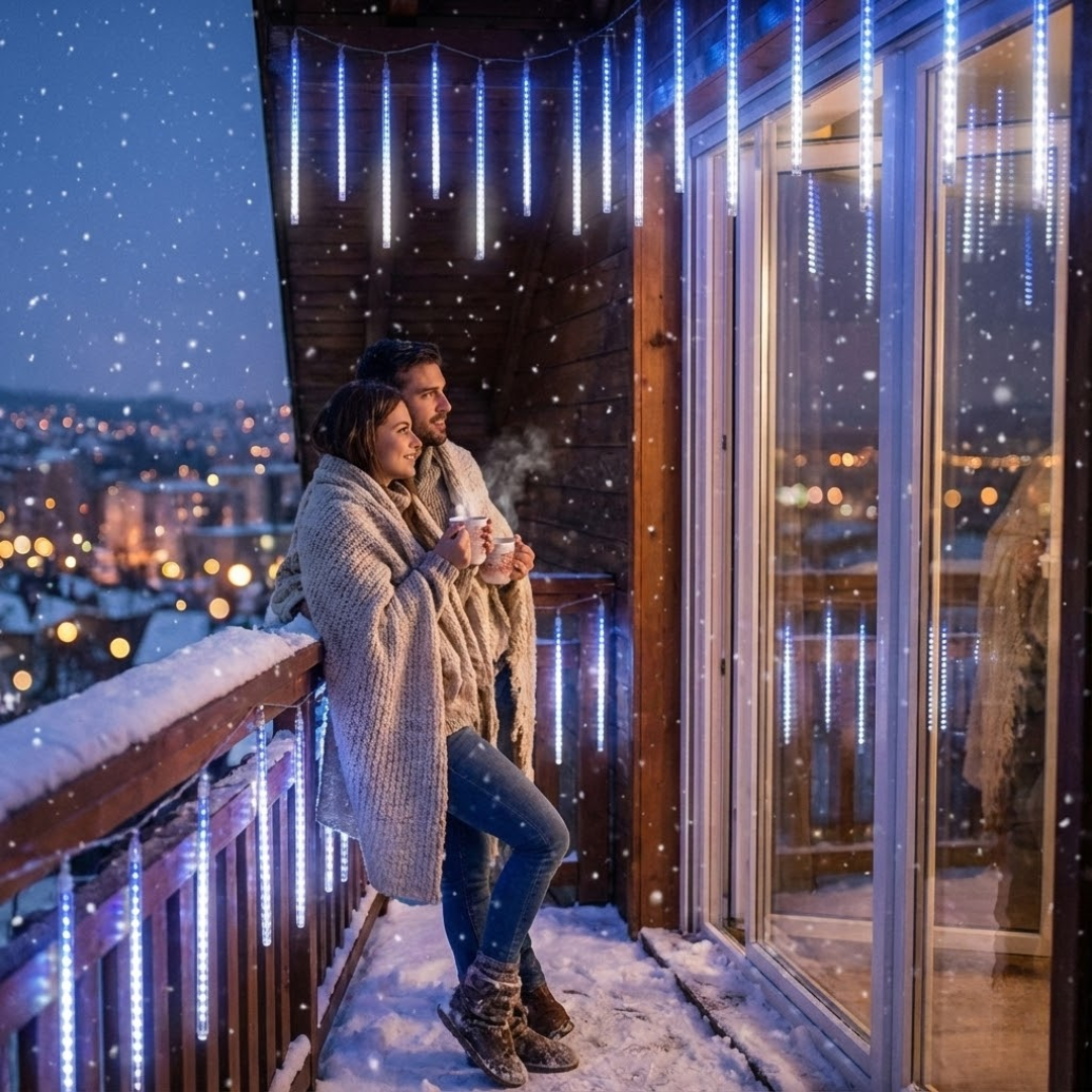 Guirlande lumineuse chute de neige