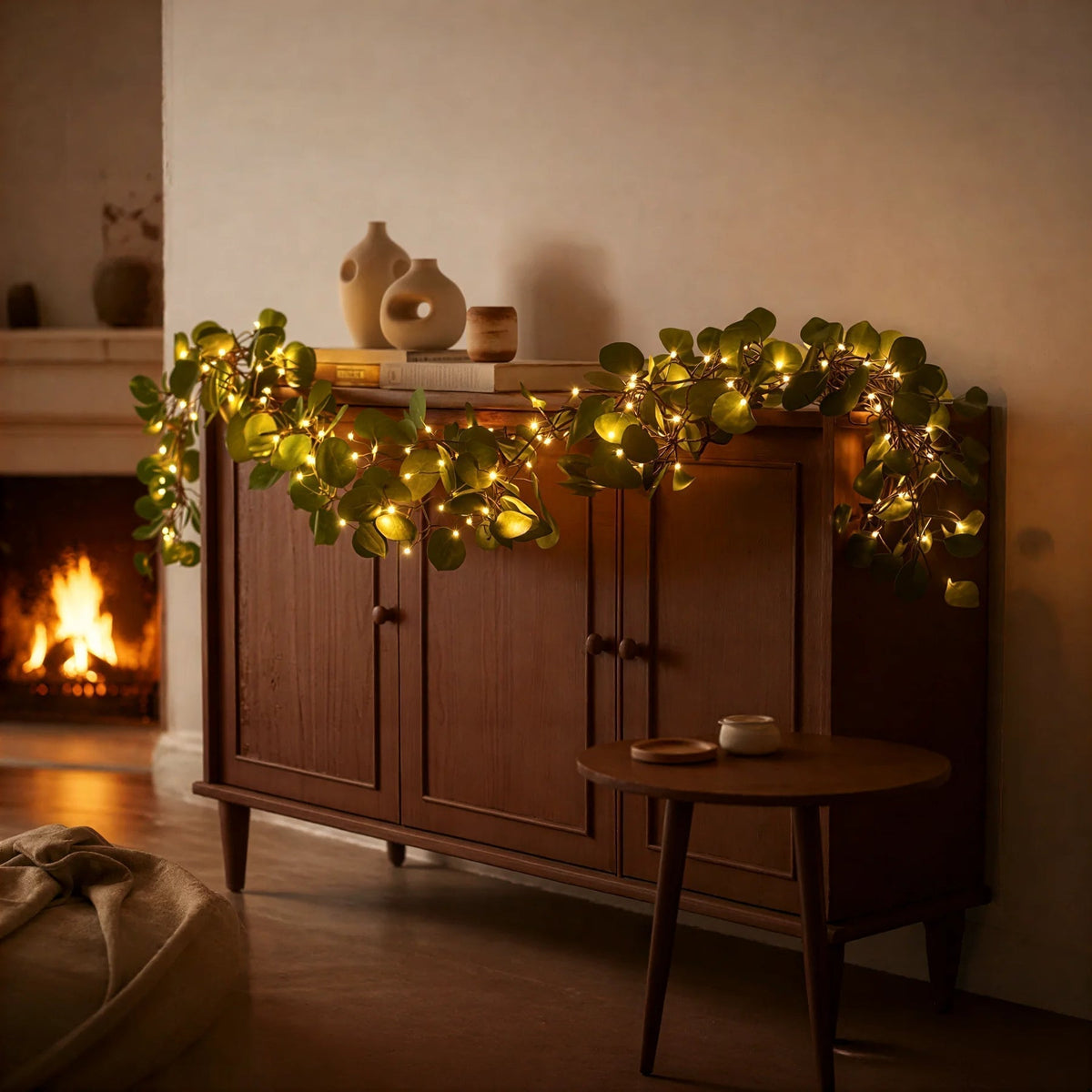 Guirlande lumineuse de plantes