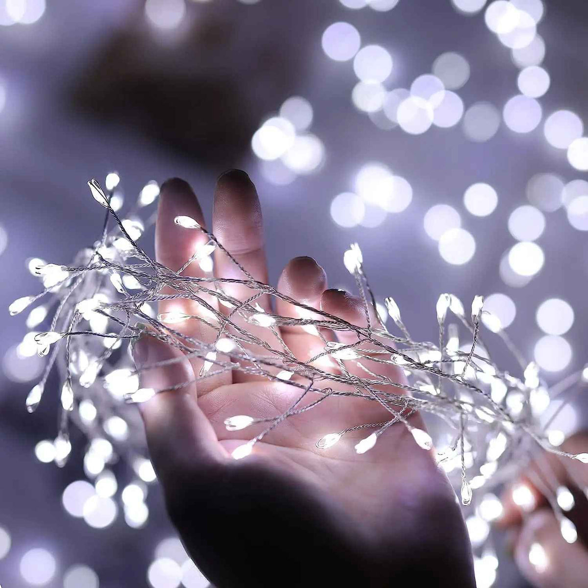 Guirlande lumineuse LED à fil feu d'artifice