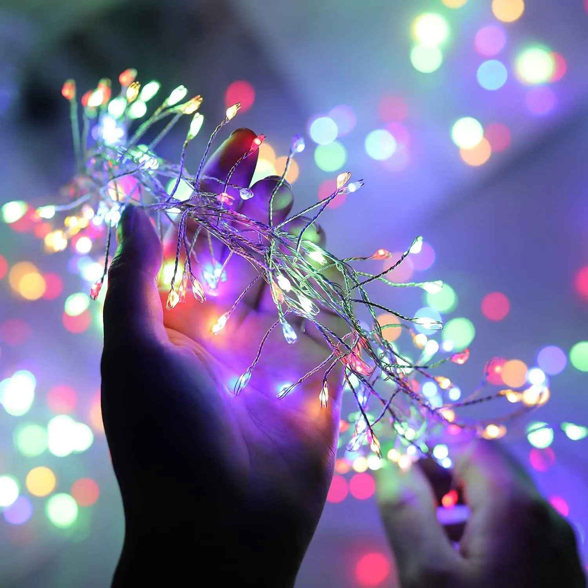 Guirlande lumineuse LED à fil feu d'artifice