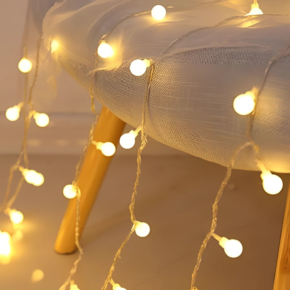 Guirlande lumineuse LED à piles blanc chaud - Décoration intérieure cosy pour chambre