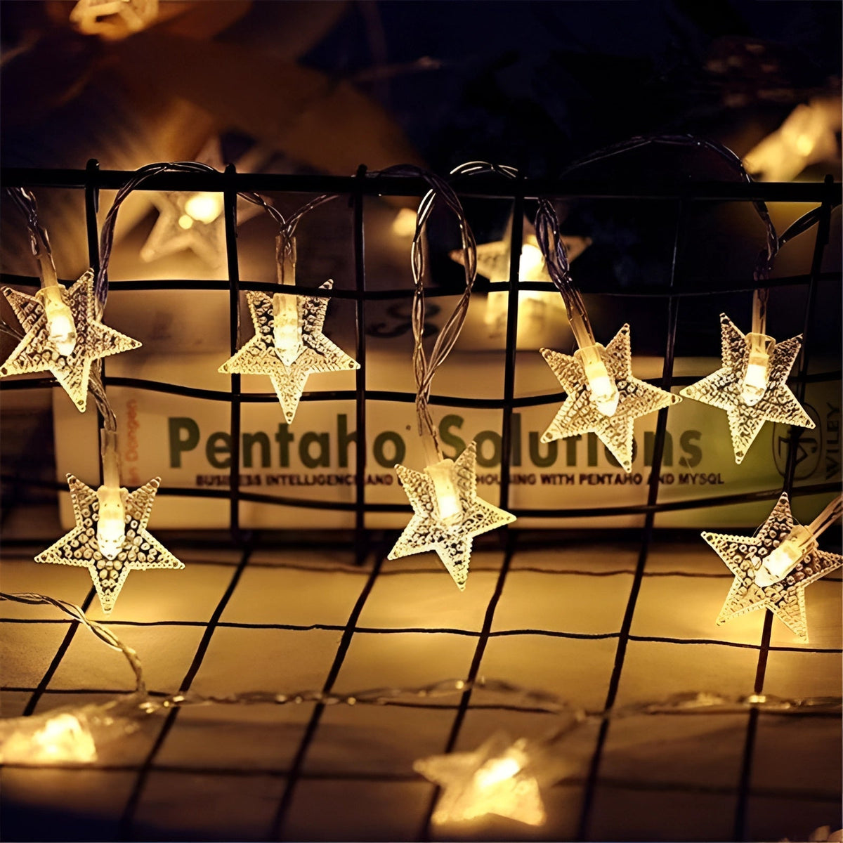 Guirlande lumineuse LED à piles blanc chaud - Décoration intérieure cosy pour chambre