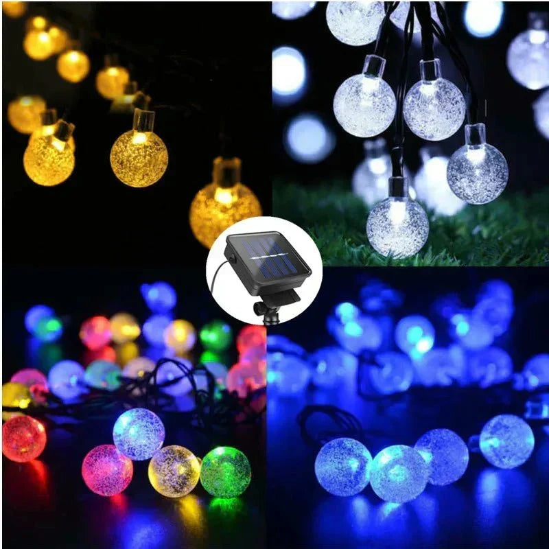 Guirlande lumineuse LED solaire d'extérieur - étanche - pour jardin