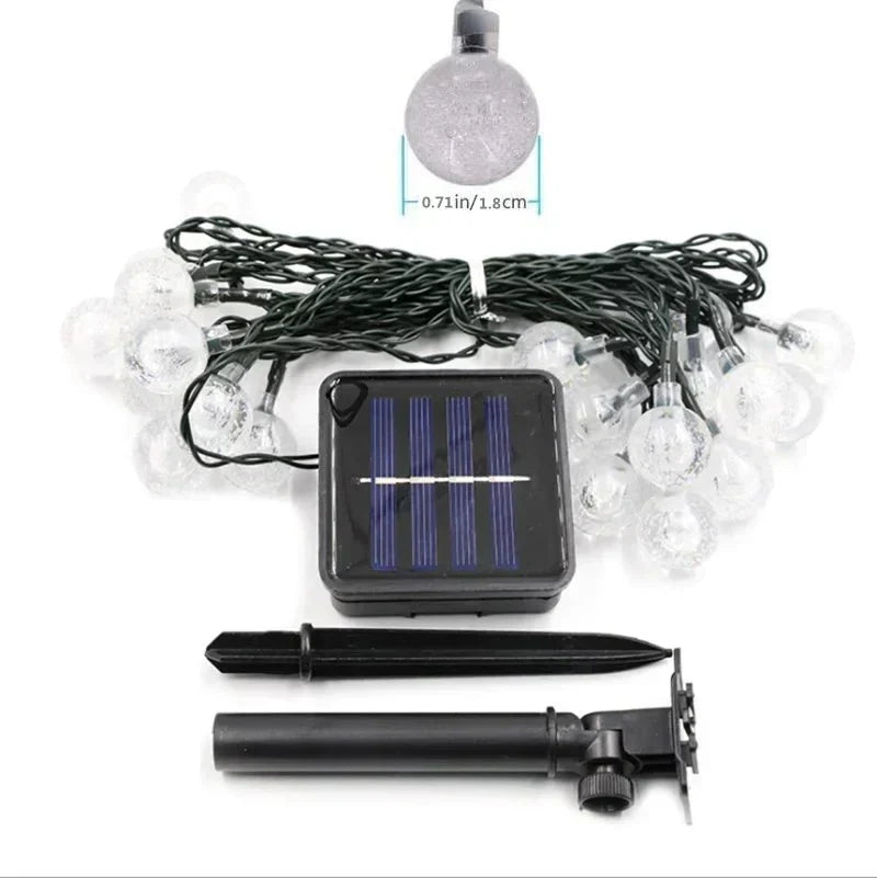 Guirlande lumineuse LED solaire d'extérieur - étanche - pour jardin