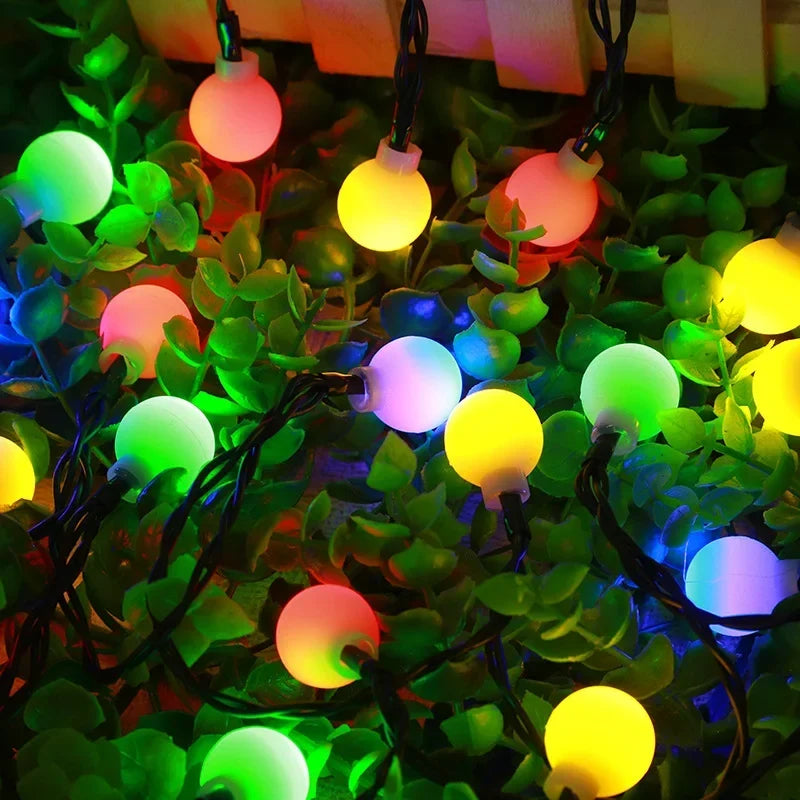 Guirlande lumineuse solaire d'extérieur IP65 pour jardins et terrasses