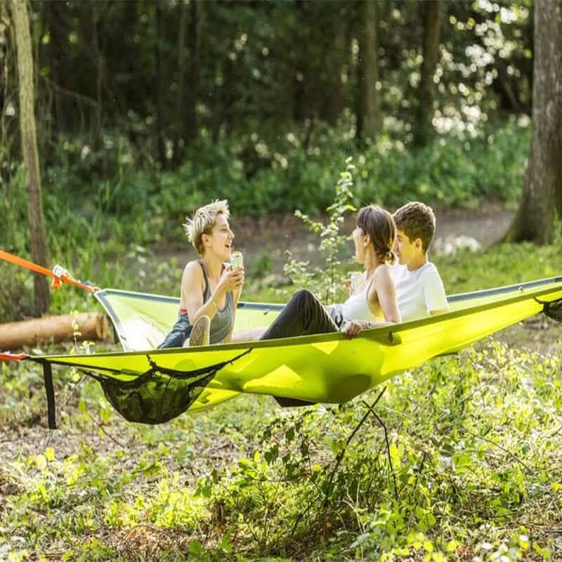 Hamac de camping multipersonne avec système d'ancrage à 3 points