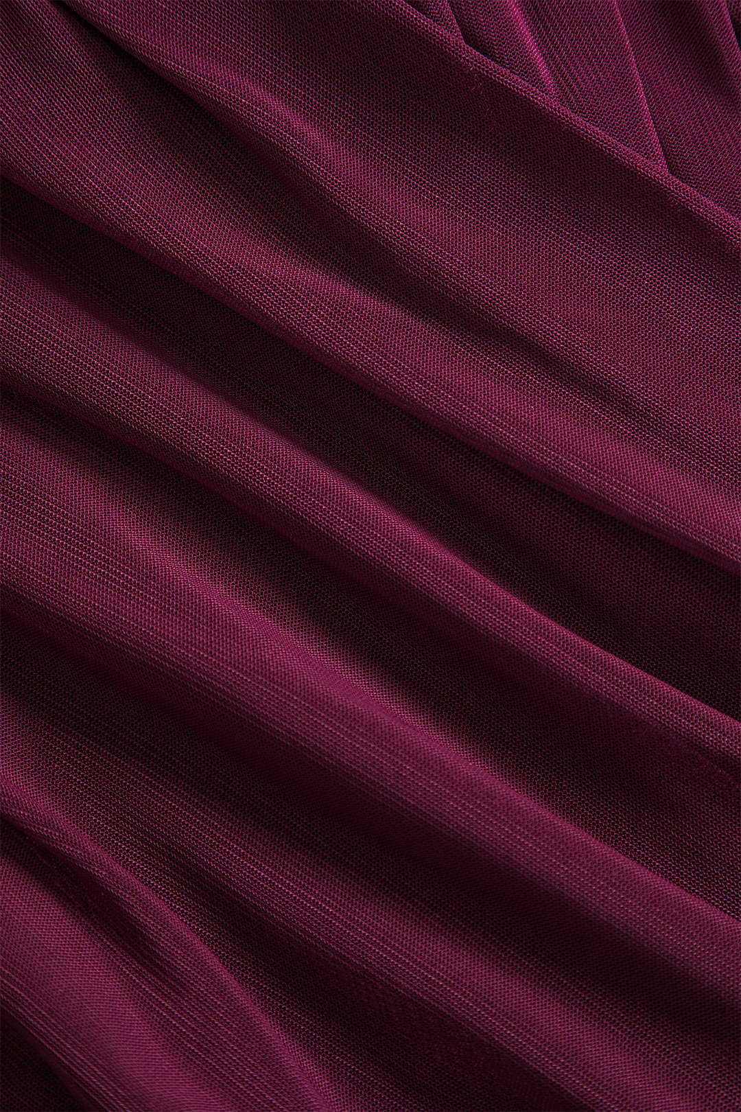 Haut froncé en tulle à manches longues pour femme