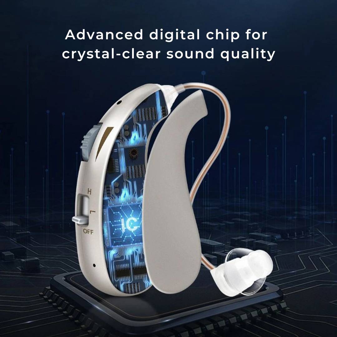 HearingPlus Rechargeable Digital Hearing Aid | for Clear Sound Amplification - Comfortable - Adapted for Daily Use Olvoria