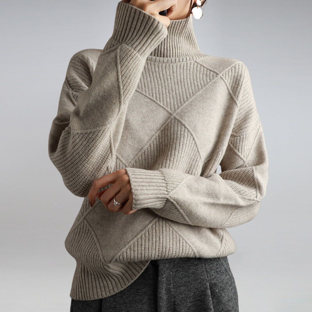 Heidi-Mode | Women's Cashmere Turtleneck Jumper - Winter Special