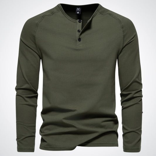 Henley à manches longues pour homme