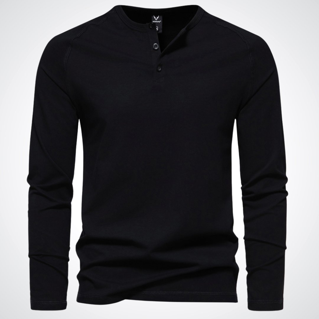 Henley à manches longues pour homme