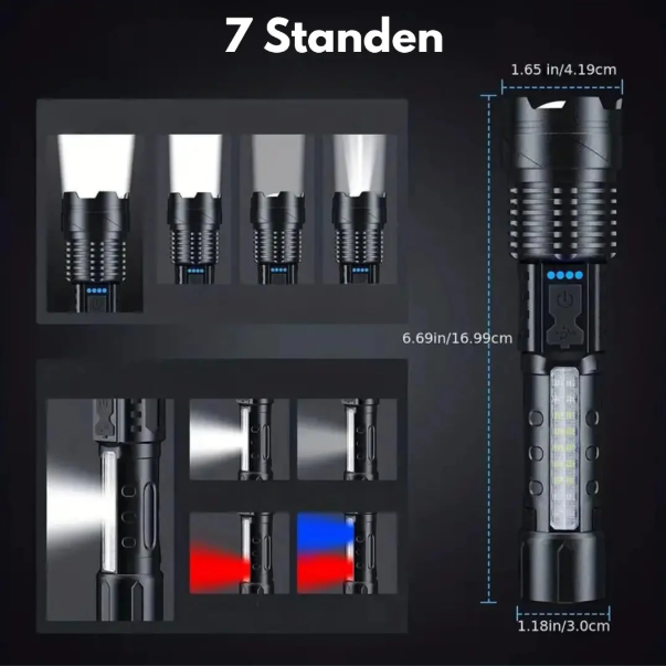 High-Performance Military Flashlight with 5000 Lumens