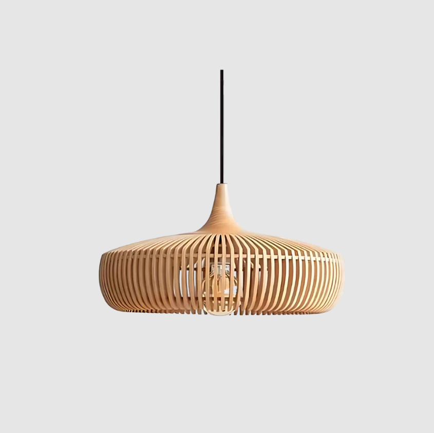 Hinori Ceiling Pendant Light Japandi Solid Wood Glow