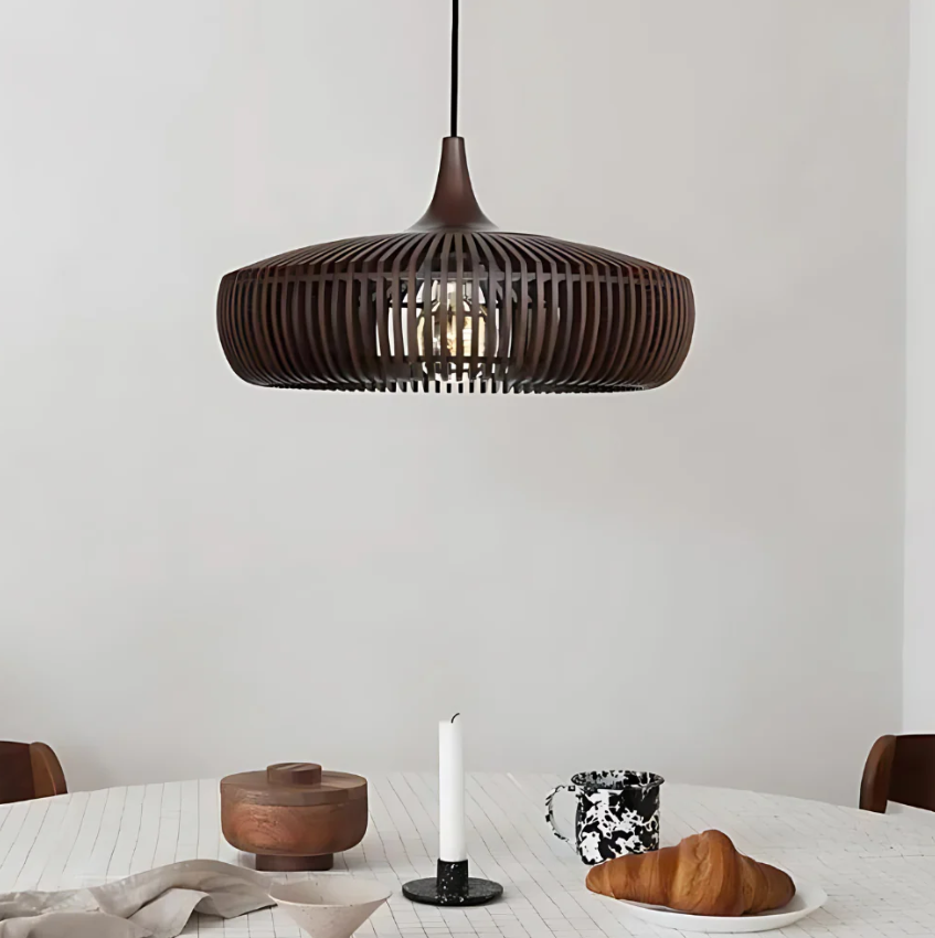 Hinori Ceiling Pendant Light Japandi Solid Wood Glow