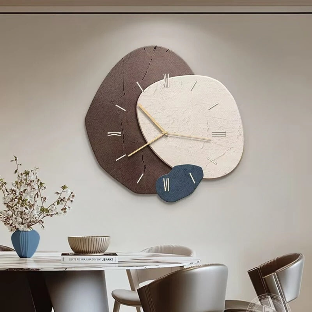 Horloge murale - Élégance naturelle avec lumière LED douce