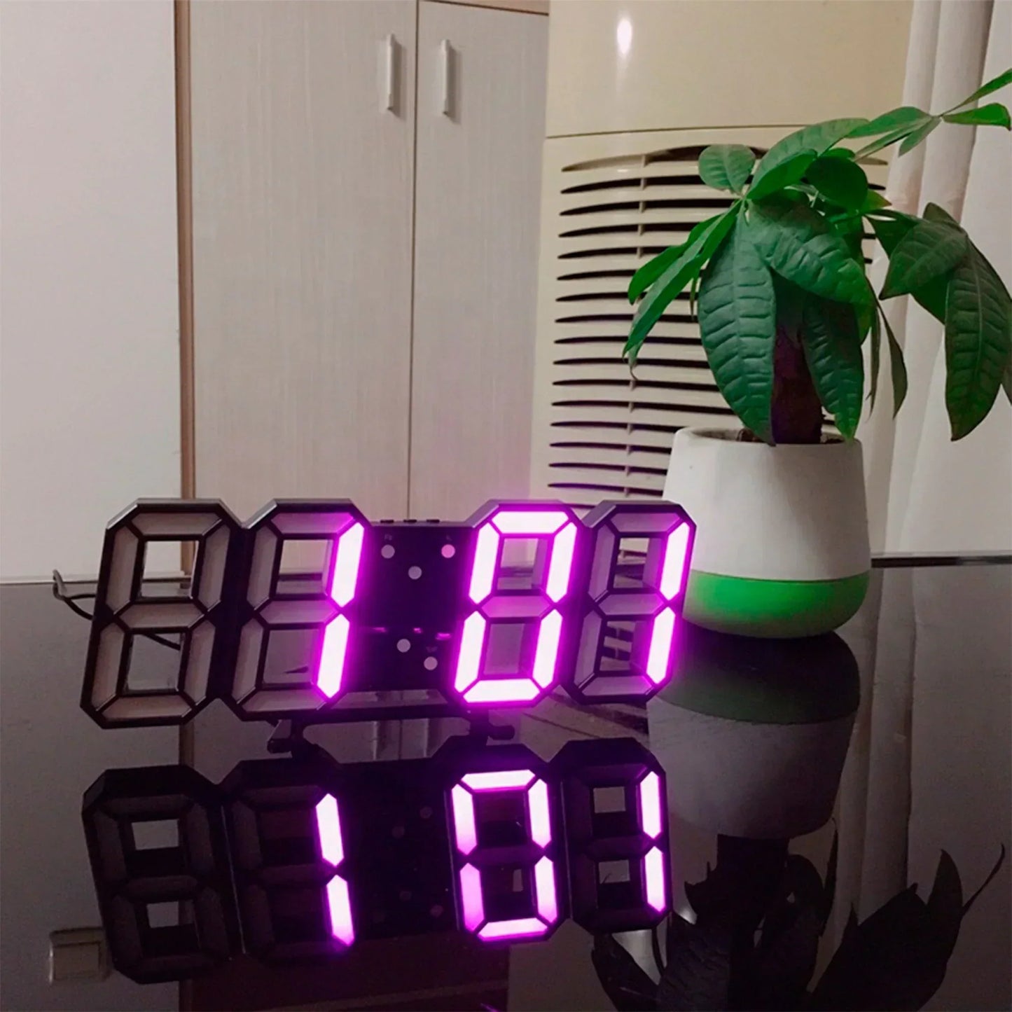 Horloge murale numérique 3D LED – Affichage moderne avec luminosité réglable