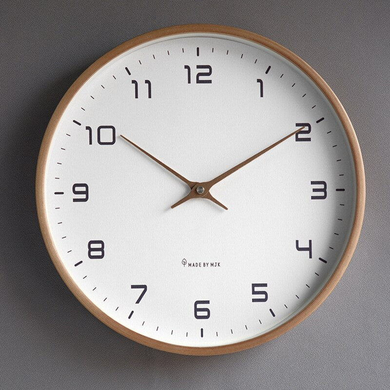 Horloge murale scandinave en bois – Minimalisme élégant