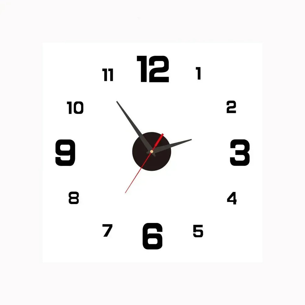 Horloge murale silencieuse à mécanisme quartz, design moderne et élégant