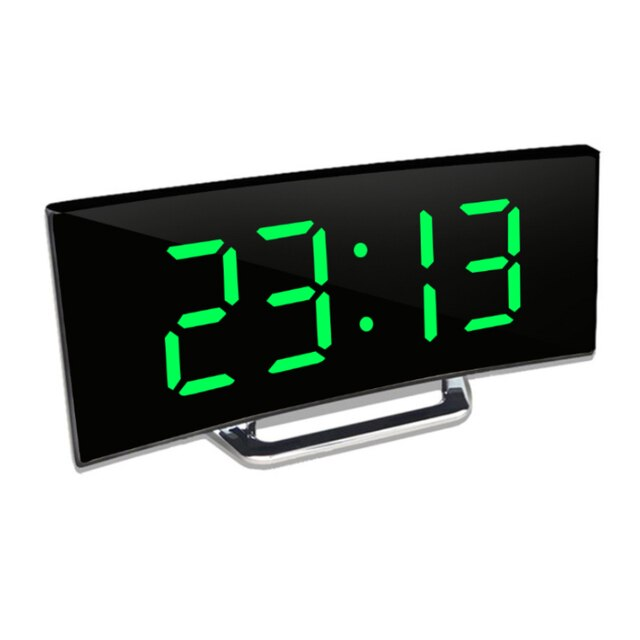 Horloge numérique miroir LED avec alarme, gradation automatique et sans reflet