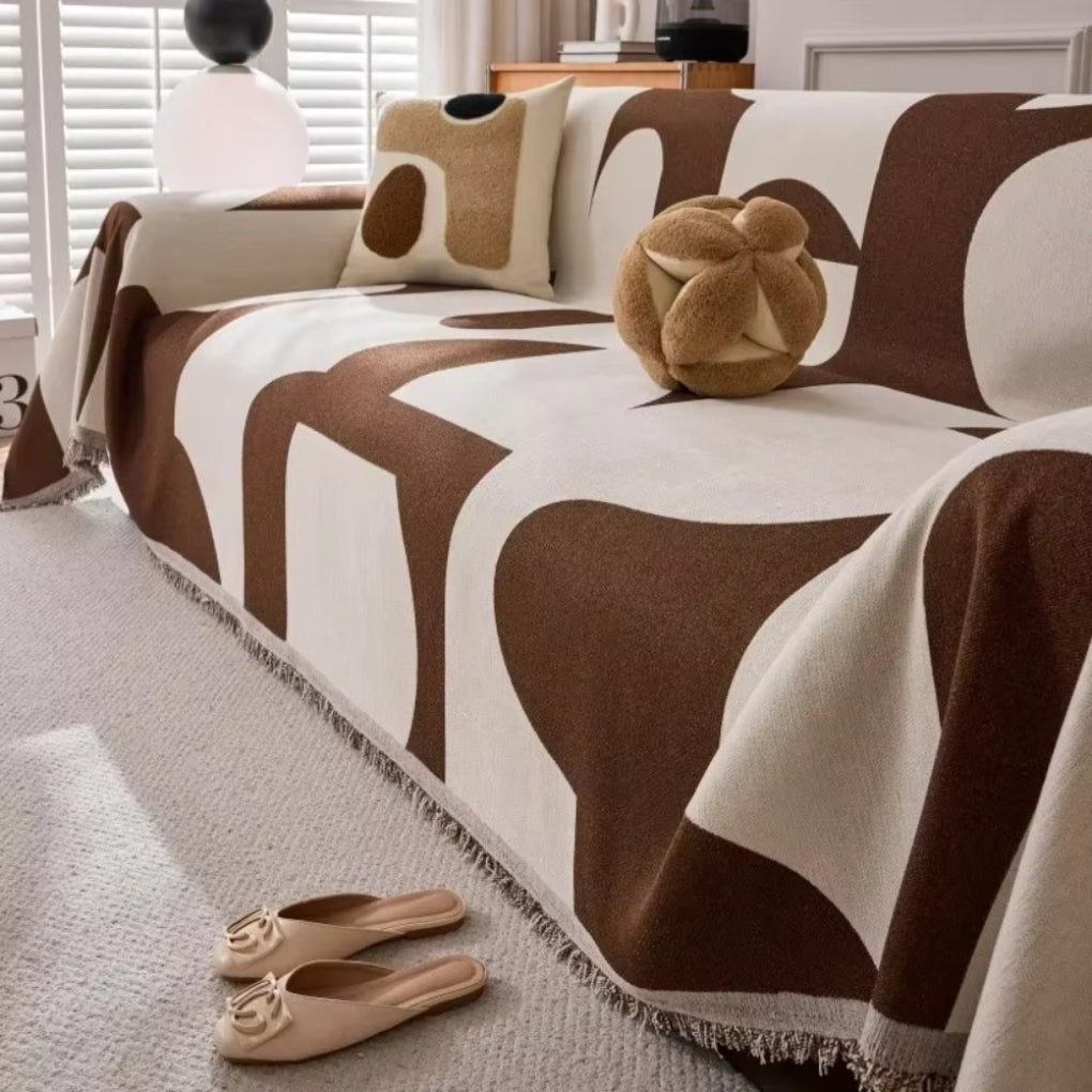 Housse de canapé moderne à motif géométrique