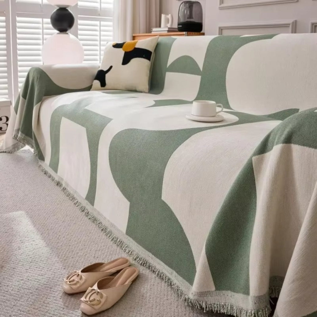 Housse de canapé moderne à motif géométrique