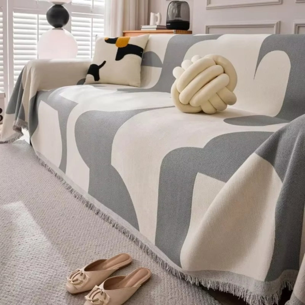 Housse de canapé moderne à motif géométrique