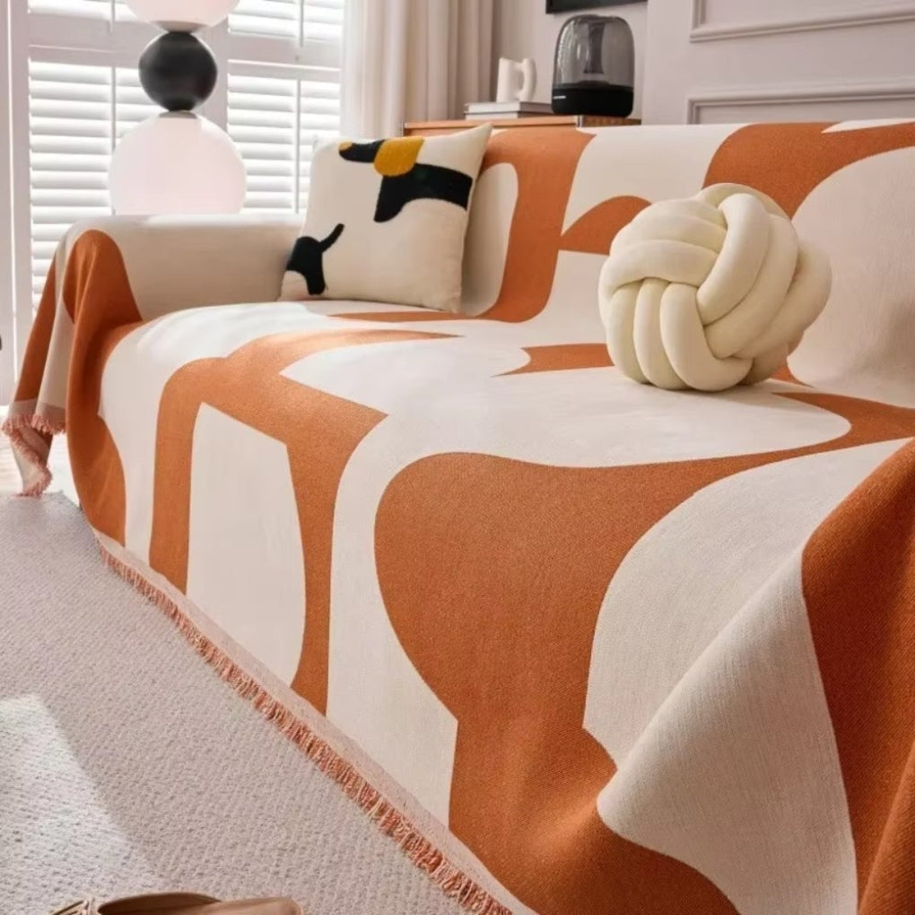 Housse de canapé moderne à motif géométrique