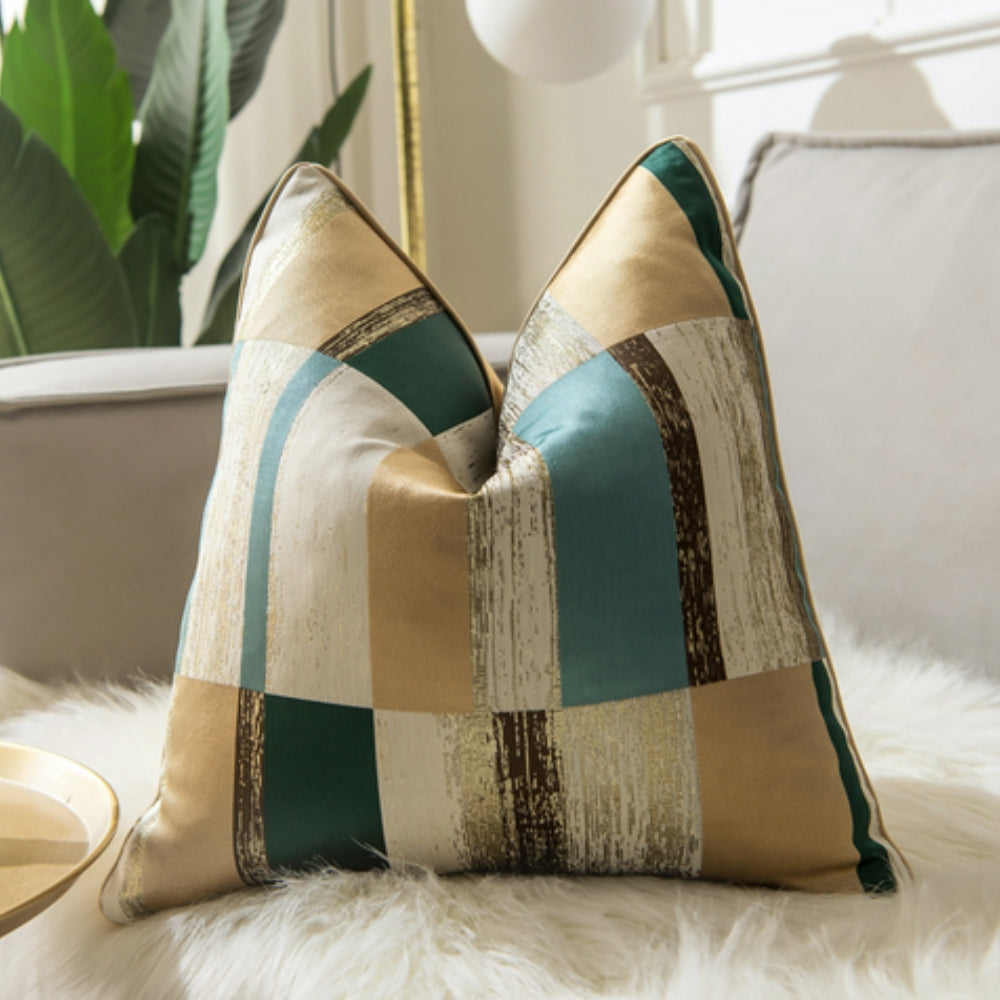 Housse de coussin luxe à motif zébré
