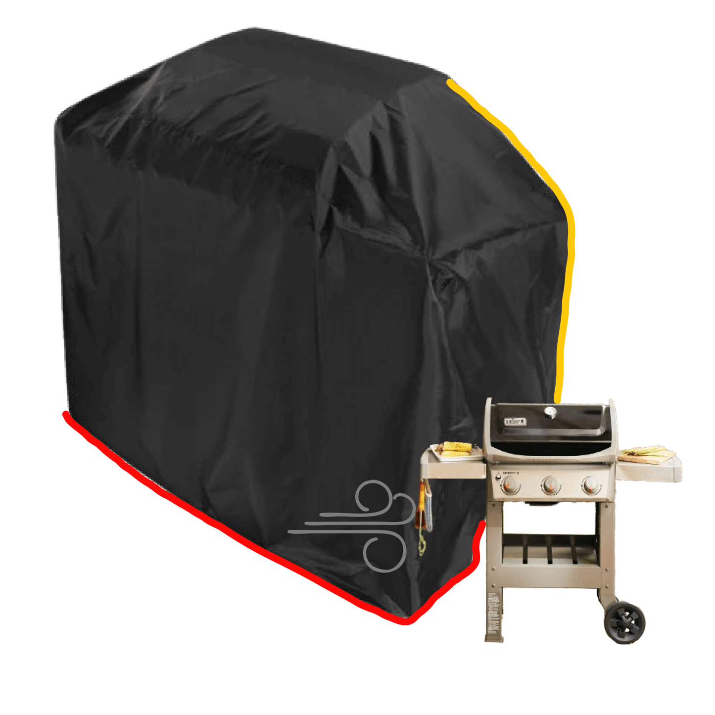 Housse de protection résistante aux intempéries pour grands et petits barbecues