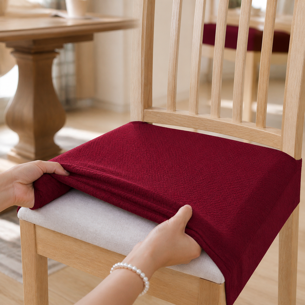 Housses d'assise de chaise extensibles et imperméables