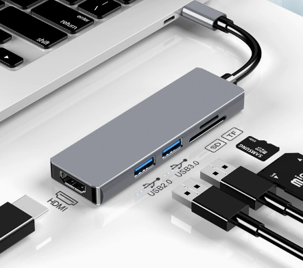 Hub USB-C compact 5 en 1 avec HDMI 4K