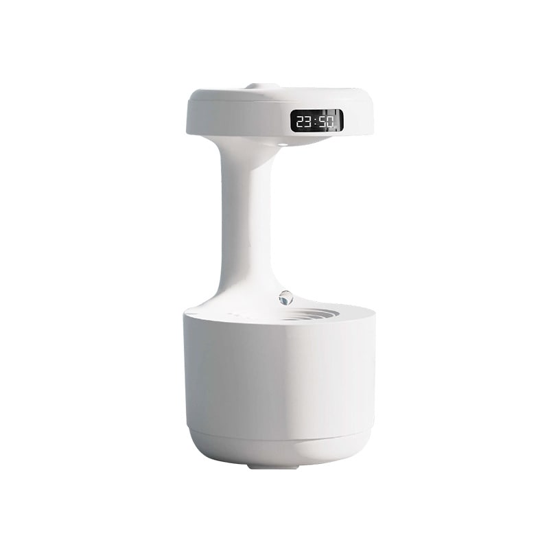 Humidificateur ultrasonique anti-gravité avec horloge LED et diffuseur d'arômes