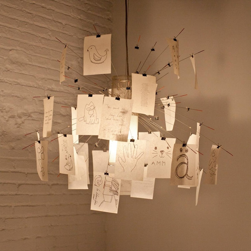 Ingo Maurer Zettel DIY Chandelier Customizable Lighting For Any Room | Ingo Maurer Zettel