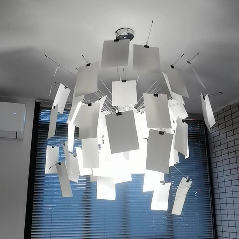 Ingo Maurer Zettel DIY Chandelier Customizable Lighting For Any Room | Ingo Maurer Zettel