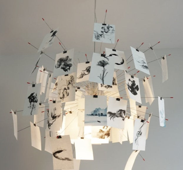 Ingo Maurer Zettel DIY Chandelier Customizable Lighting For Any Room | Ingo Maurer Zettel