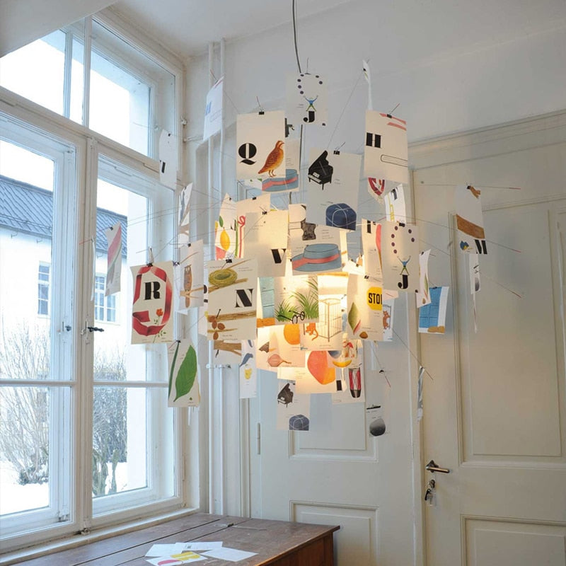 Ingo Maurer Zettel DIY Chandelier Customizable Lighting For Any Room | Ingo Maurer Zettel