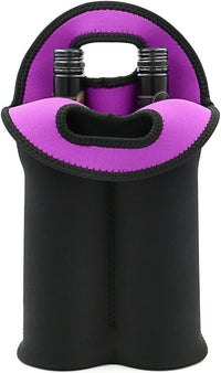 Porta botellas de vino aislado para dos botellas