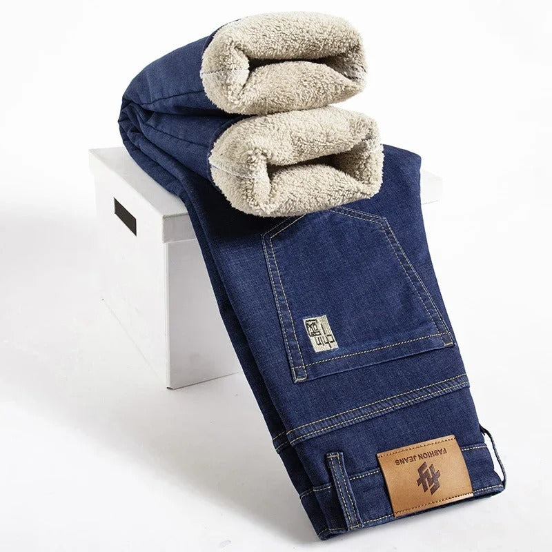 Jean droit pour homme doublé en polaire sherpa